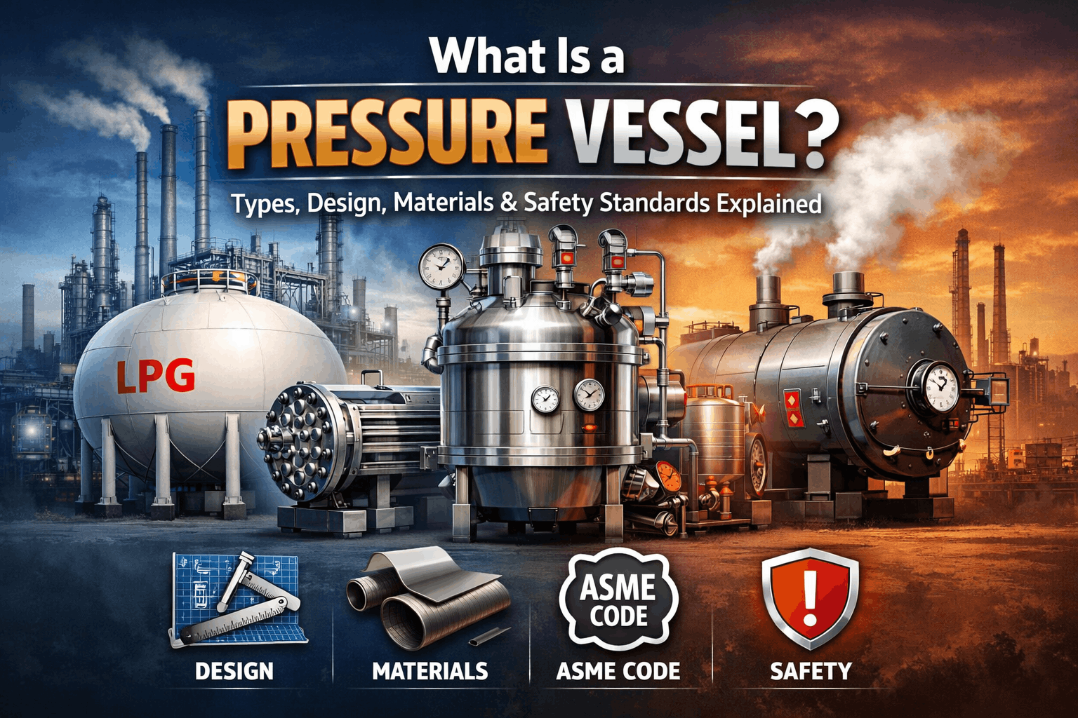 Complete Guide to Pressure Vessels: Design, Materials, Applications & ASME Codes